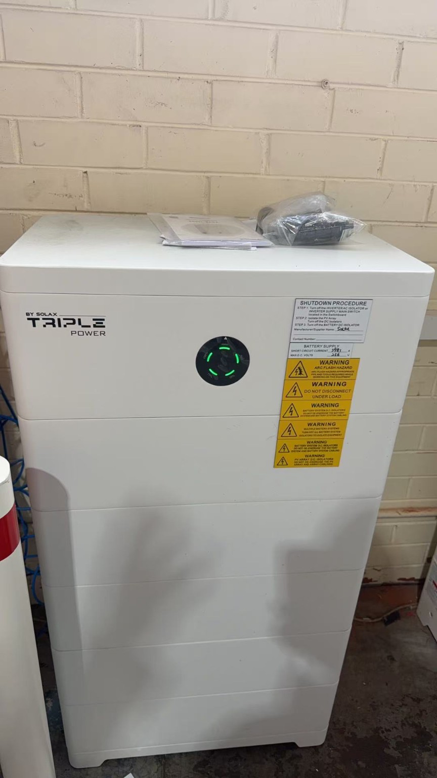 SolaX Triple Power home battery installed indoors